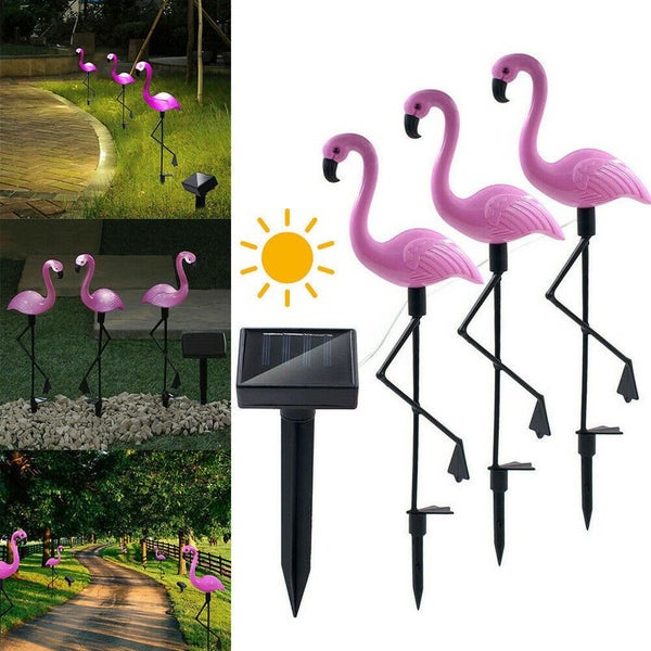 Solar Garden Light Outdoor Flamingos Garden Ornaments Lights