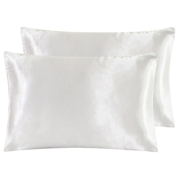 Satin Pillowcase White 2PC