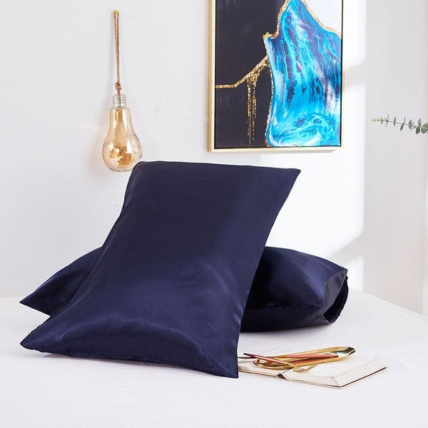 Satin Pillowcase Blue 1 Pair