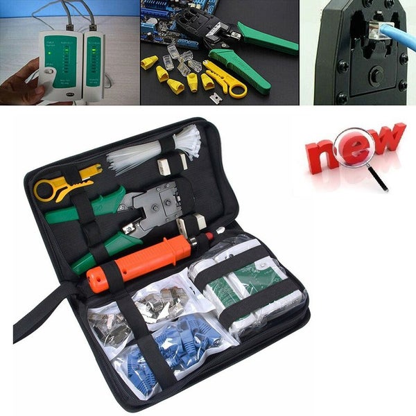 Network Ethernet LAN Kit Cable Tester Crimper Plier Tool
