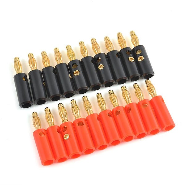 20pcs Banana Audio Speaker Plugs Connectors 4mm