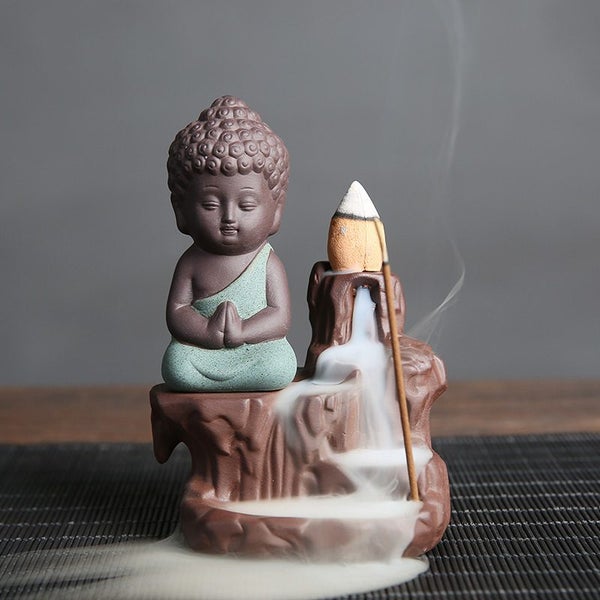 Ceramic Waterfall Backflow Incense Burner Incenser Holder Aromatherapy