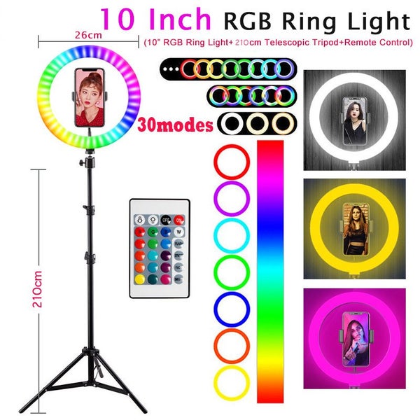 RGB LED Selfie Ring Light Set
