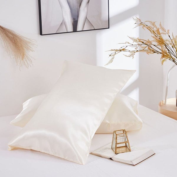 Satin Pillowcase Beige 1 Pair