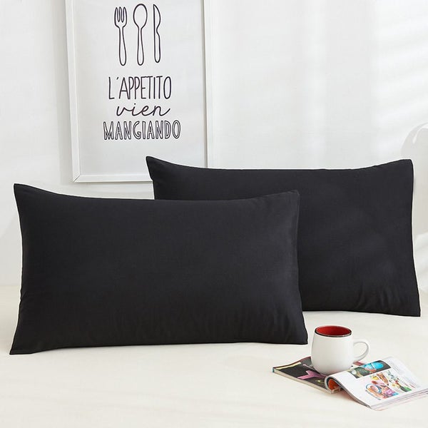 1 Pair Pillowcase Black