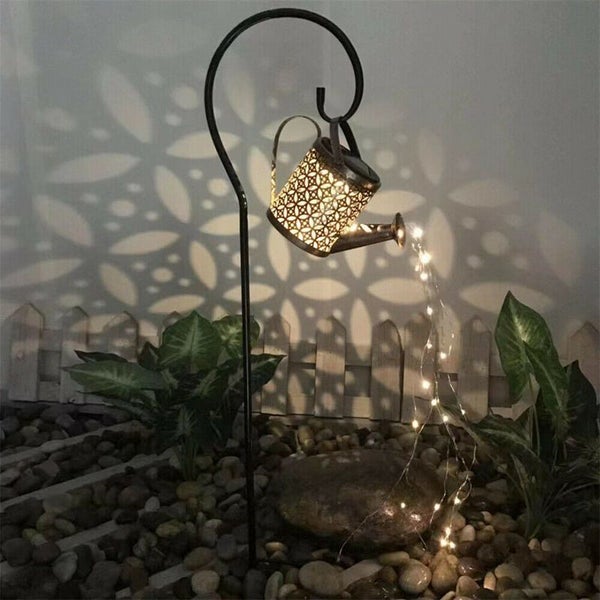 Solar Outdoor Garden Light LED Watering Can String Lights Lamp