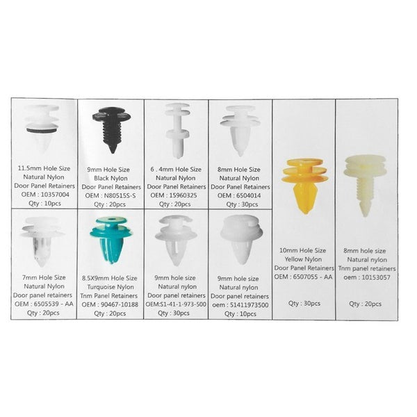 Shield Retainers Door Panel Retainers Clips 210pcs