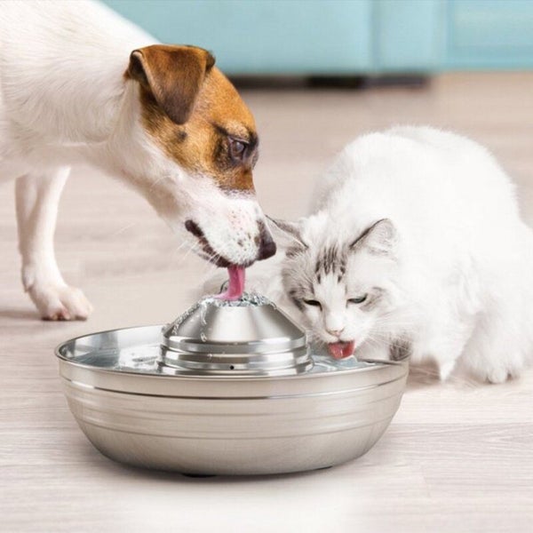 Dog Pet Water Fountain Cat Dog Drinking Stainless Steel