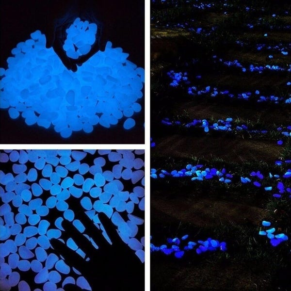 200pcs Luminous Stones Glow Stones Garden Landscaping Decoration