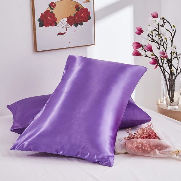 Satin Pillowcase Purple 2PC