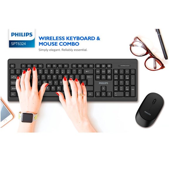 Philips Keyboard Mouse Wireless Combo