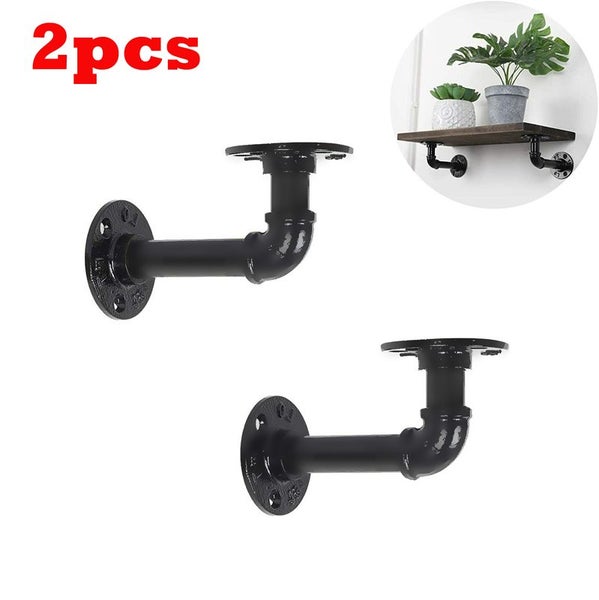 Shelf Brackets Industrial Rustic Pipe
