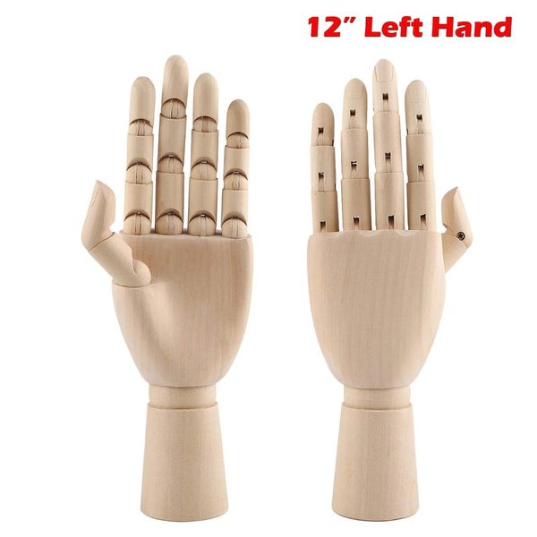 Wooden Mannequin Hand Flexible Fingers Manikin