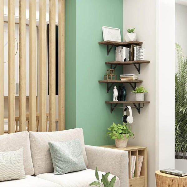 Wall Mounted Corner Shelves