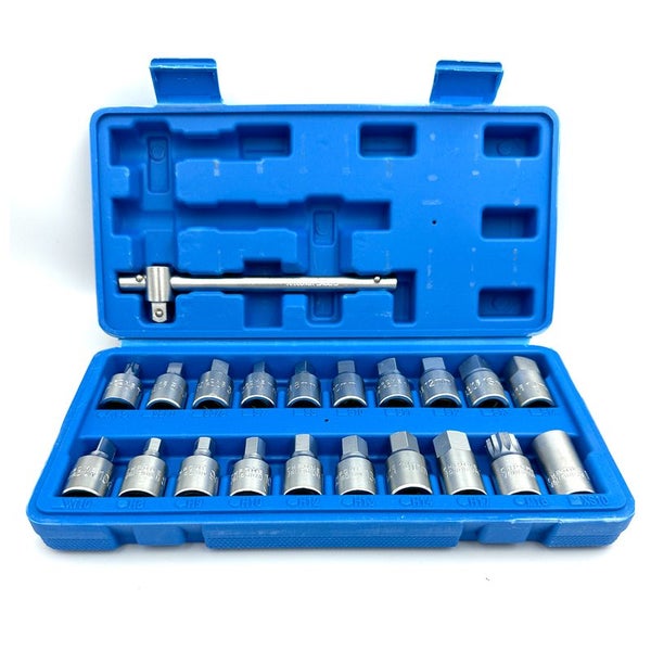 21pcs Oil Sump Drain Plug Socket Spanner Service Wrench Set