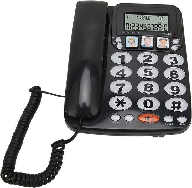 Big Button Phone Landline Telephone for Seniors with Emergency Dail