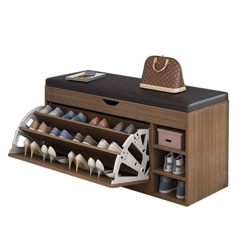 Shoe Storage Bench Black