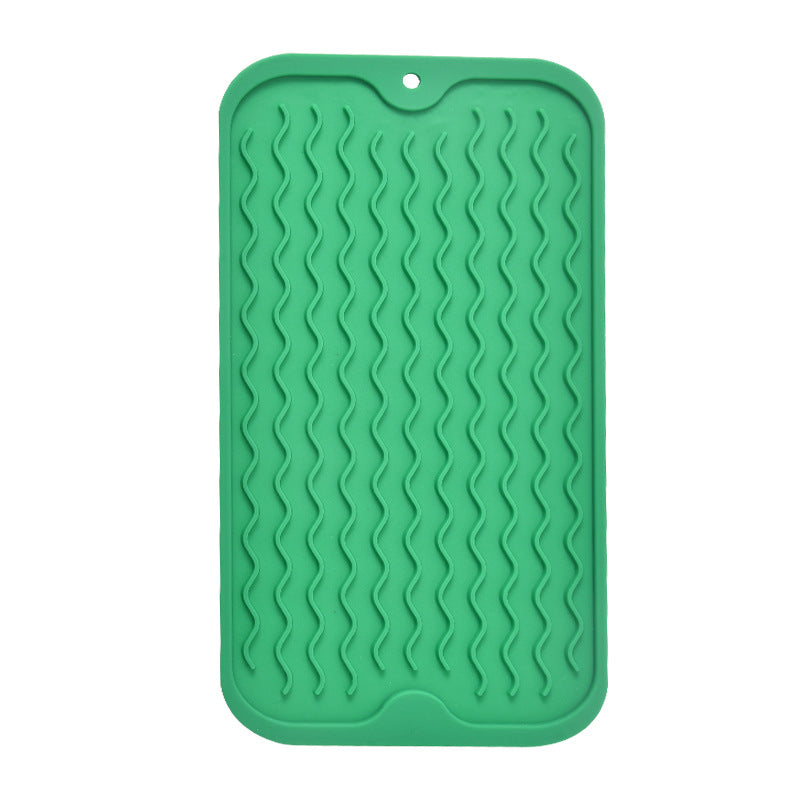 Silicone Dish Drying Mat Green