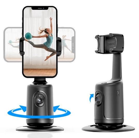Auto Face Tracking Phone Holder Black