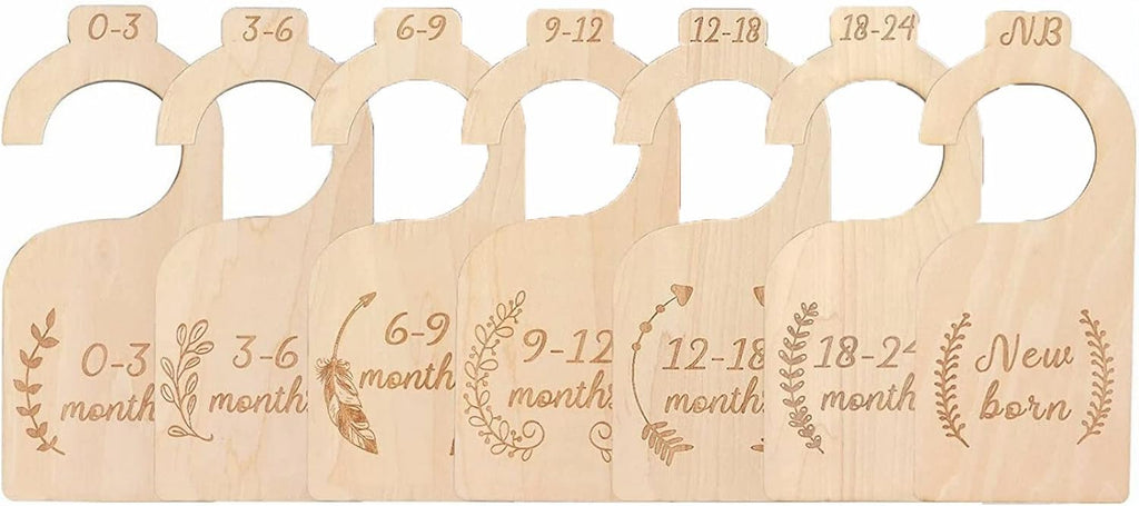 7PCS Baby Closet Size Divider Nursery Wardrobe Divider Hangers
