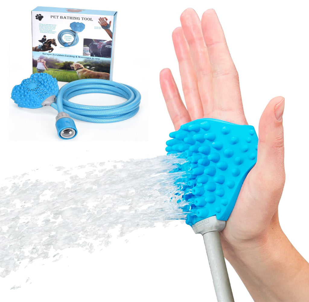 Dog Bath Shower Brush Sprayer and Scrubber Tool in One
