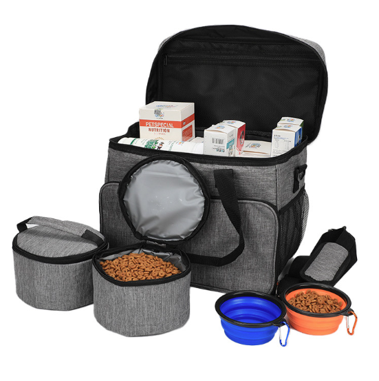 6 Set Dog Travel Bag Large Pet Travel Kit