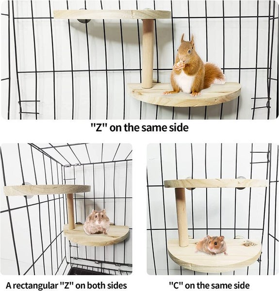 Wood Stand Platform Toy Birds Parrots Rats Perch Chinchilla Hamster