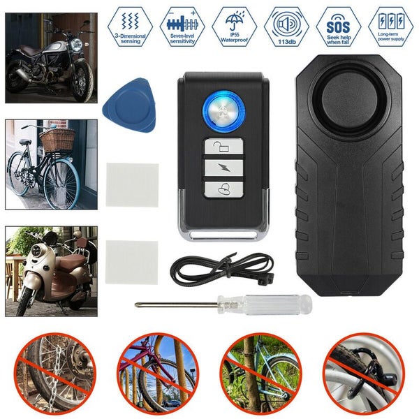 Wireless Motorcycle Vibration Alarm Bike Anti-Theft Security Alarm