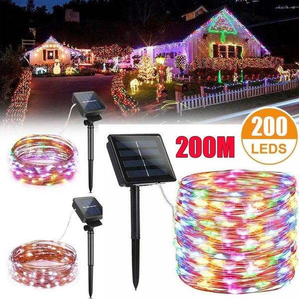 200LED Solar String Lights Christmas Outdoor Garden Lights
