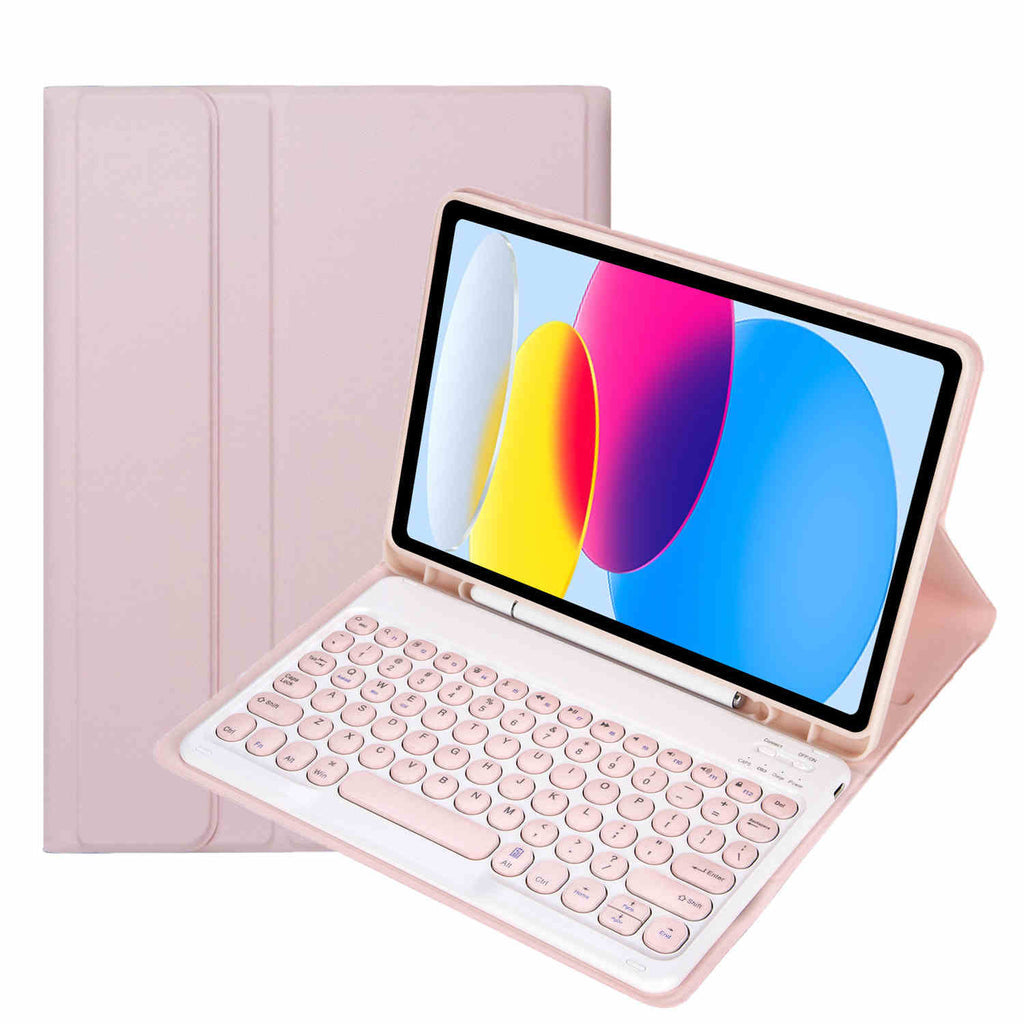 iPad 10Gen 10.9 2022 A2757 A2777 Keyboard Case - Pink