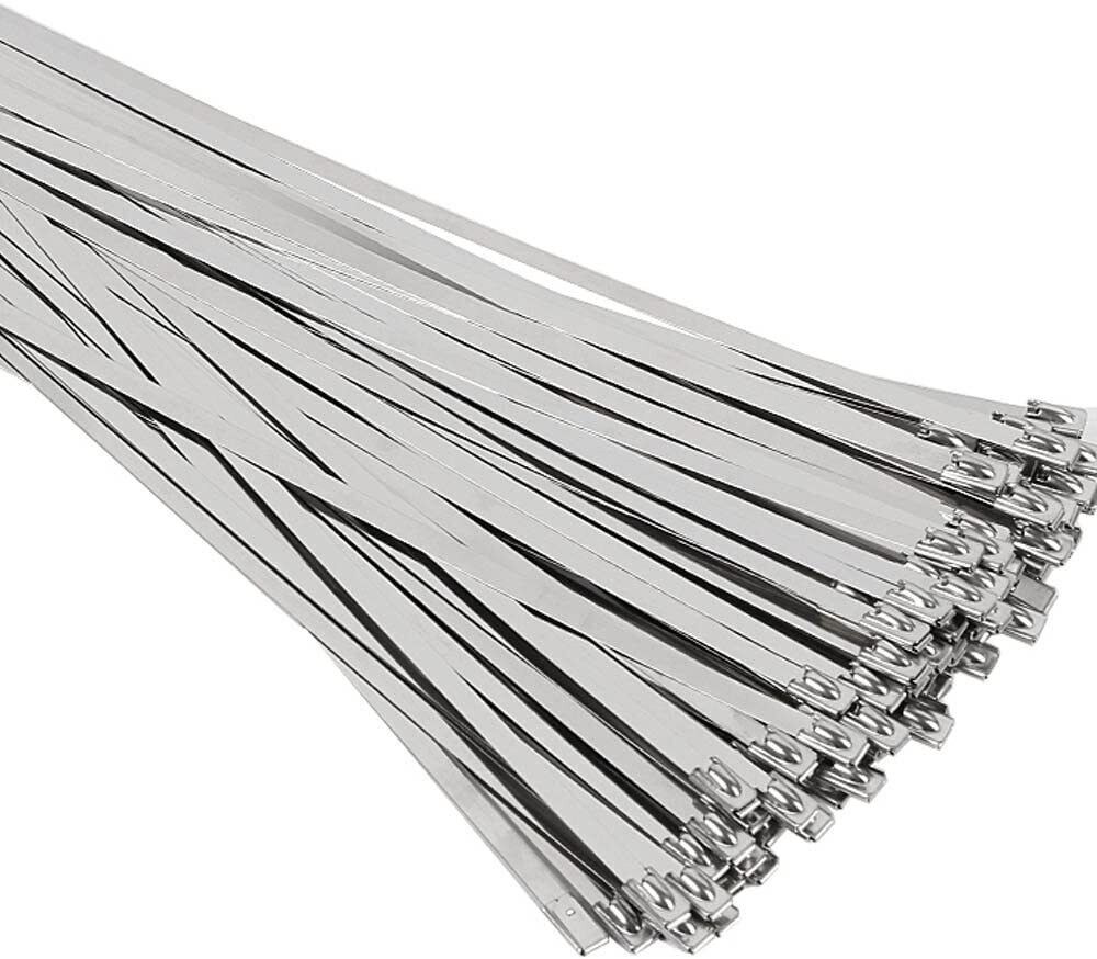 100pcs Stainless Steel Cable Ties 4.6x300mm